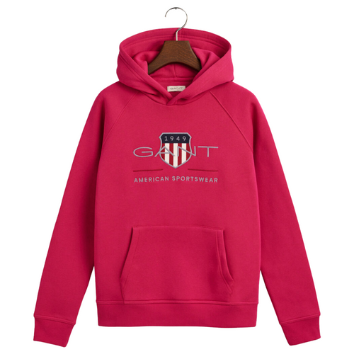 Fuchsia Shield Logo Hoodie