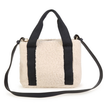 Load image into Gallery viewer, Cream &amp; Navy Fleece Handbag