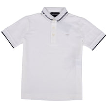 Load image into Gallery viewer, White Logo Collar Polo Top