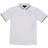 White Logo Collar Polo Top