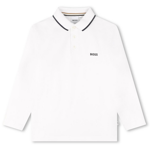 White LS Polo Top
