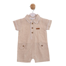 Load image into Gallery viewer, Beige Linen Mix Romper