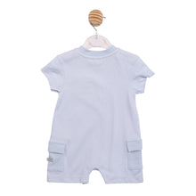 Load image into Gallery viewer, Pale Blue Cargo Romper