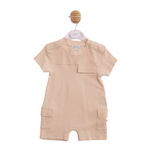 Load image into Gallery viewer, Beige Cargo Romper