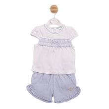Load image into Gallery viewer, Blue &amp; White Striped Shorts Set