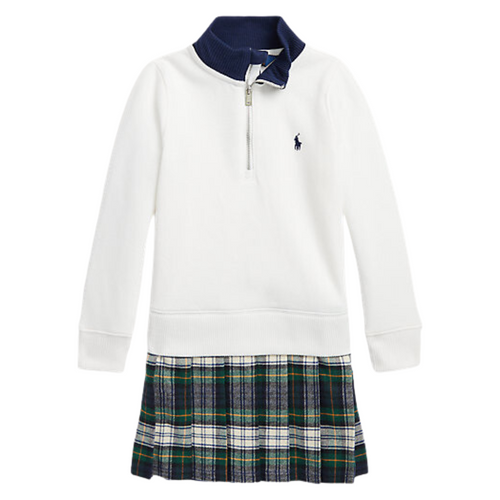 Tartan Pleated Fleece Dress