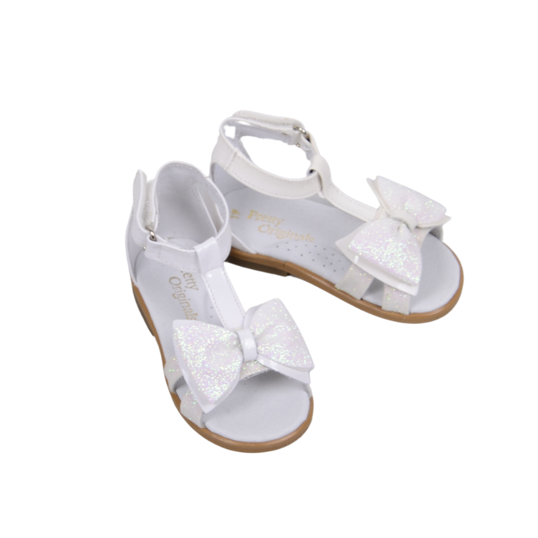 Pretty Originals White Patent Sparkle Sandal – Village Kids