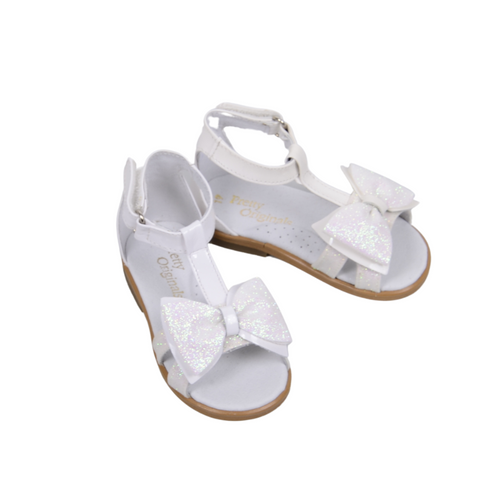 White Patent Sparkle Sandal