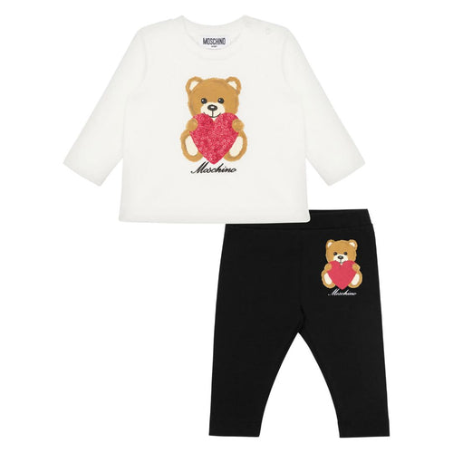 Black & Ivory Heart Legging Set
