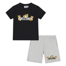 Load image into Gallery viewer, Babies Black &amp; Grey Toy Shorts Set