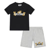 Babies Black & Grey Toy Shorts Set