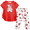 Red Strawberry Bear T-Shirt & Legging Set