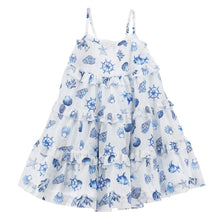 Load image into Gallery viewer, White &amp; Blue Ocean Dress