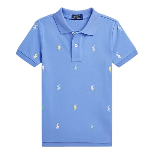 Blue All Over Logo Polo Top