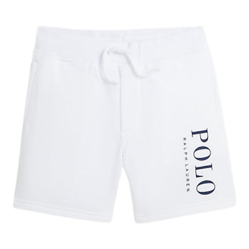 White Logo Sweat Shorts