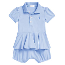 Load image into Gallery viewer, Blue Frill Romper