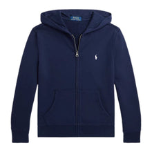 Load image into Gallery viewer, Navy Hooded Logo Zip Up