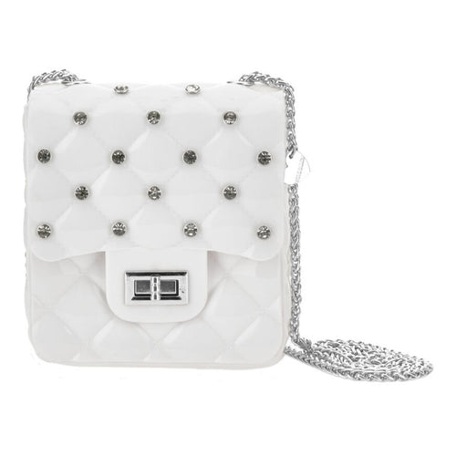 White Rhinestone Bag