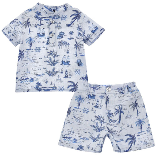 PRE ORDER - Blue Ocean Shirt Set