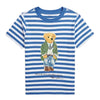 Blue & White Striped Bear T-Shirt