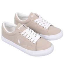 Load image into Gallery viewer, Beige &amp; White Logo Trainers