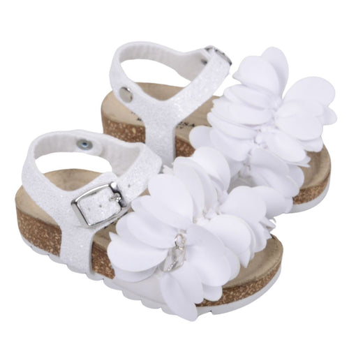 White Flower Sandals