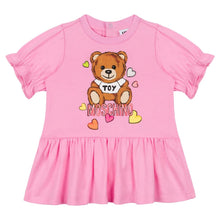 Load image into Gallery viewer, Pink Bear Hearts Frilled Dress