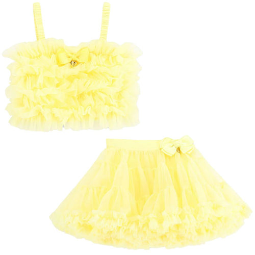 Yellow 'Aliki' & 'Pixie' Tutu Skirt Set