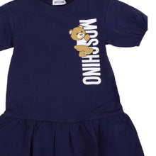 Load image into Gallery viewer, Navy Bear Logo Frill Dress