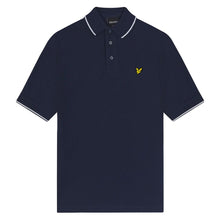 Load image into Gallery viewer, Navy Tipped Polo Top