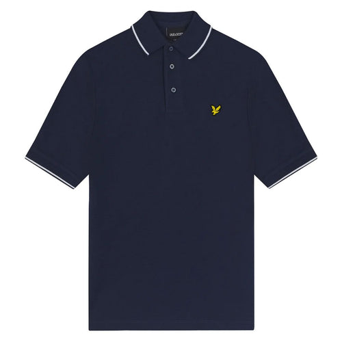 Navy Tipped Polo Top