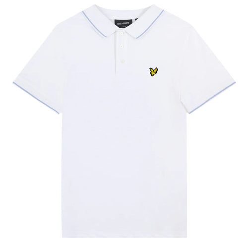 White Tipped Polo Top