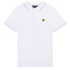 White Tipped Polo Top