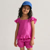 Linen Frill Top & Shorts Set