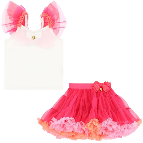 Pink Multi 'Pixie' Tutu Skirt & 'Flossy' Top