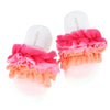 White & Multi Ruffle Sliders