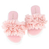 Pink Sparkle 'Juliet' Ruffle Sliders
