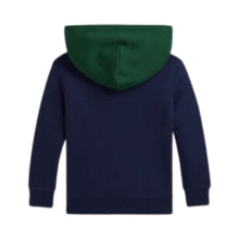 Load image into Gallery viewer, Navy Colour Block Logo Hoodie