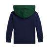 Navy Colour Block Logo Hoodie