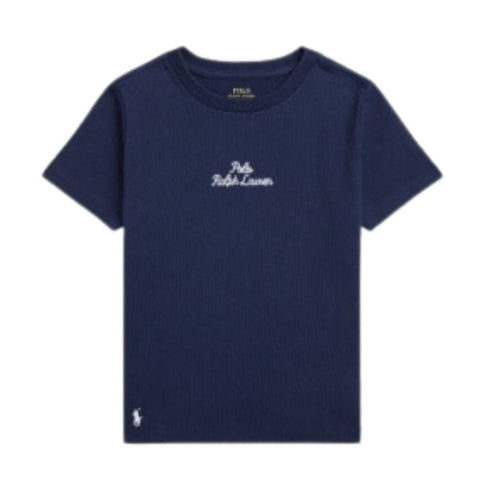 Navy Script Logo T-Shirt