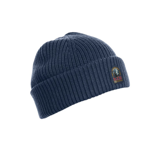 Navy Ribbed Knitted Hat