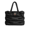 Black Padded Shopper Bag