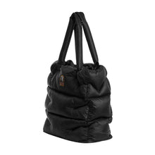 Load image into Gallery viewer, Black Padded Shopper Bag