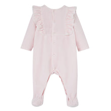 Load image into Gallery viewer, Pink Velour Babygrow