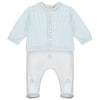 White & Blue Babygrow & Cardigan Set