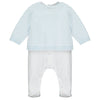 White & Blue Babygrow & Cardigan Set