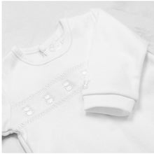Load image into Gallery viewer, White Embroidered Teddy Babygrow &amp; Hat