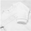 White Embroidered Teddy Babygrow & Hat