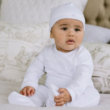 Load image into Gallery viewer, White Embroidered Teddy Babygrow &amp; Hat