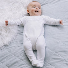 Load image into Gallery viewer, White Embroidered Teddy Babygrow &amp; Hat